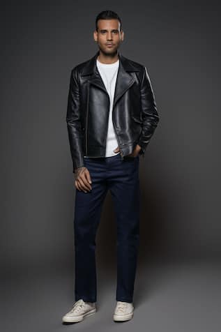 Balance by Rohit Bal Leather Plain Jacket 