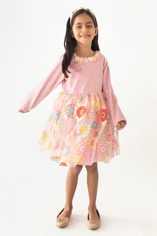 A Little Fable Verona Floral Pattern Dress 