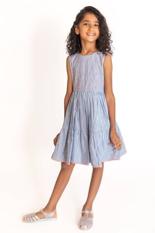Floral Thread Embroidered Dress 
