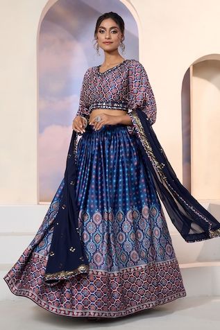 Samyukta Singhania Floral Mughal Print Lehenga Set