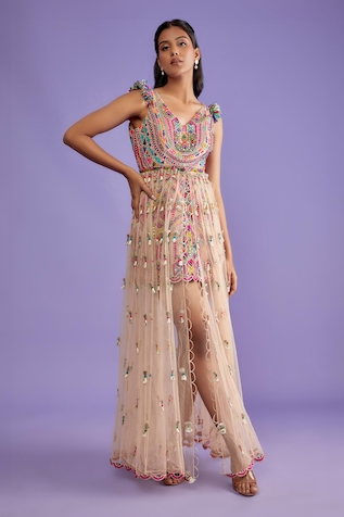 Shop Beige designer Dresses for Women Online
