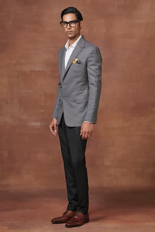 Regal Adventurers Wool Textured Tuxedo Jacket 