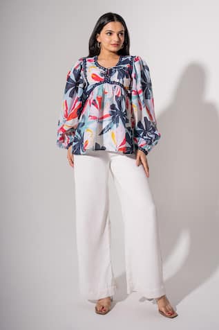 saangi by shubhangi Floral Print Top 