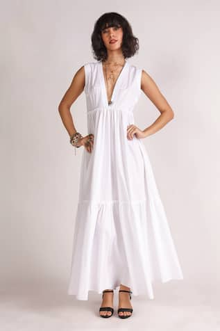 House of Three Audrey Tiered Maxi Dress 