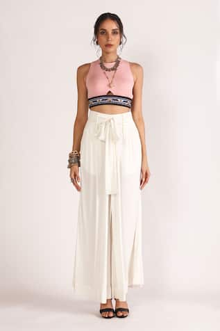 House of Three Eva Pleated Flared Pant 