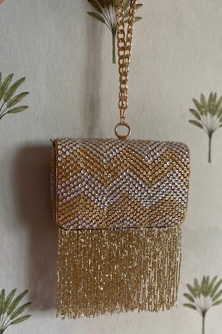 Bhavna Kumar Chevron Sequin Work Bag 