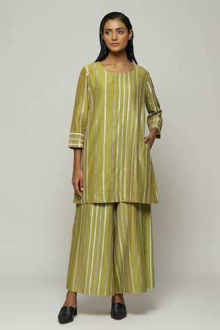 Abraham & Thakore Lace Embellished Tunic 