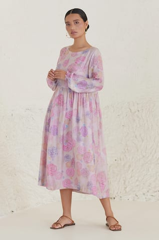 Surmaye Dreamy Floral Print Dress 