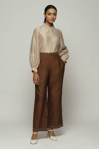 Abraham & Thakore Beads Dash Embellished Trouser 