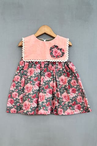 Vintage Floral Print Dress 