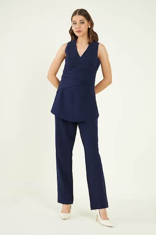 Bohobi Evara Pleated Top & Pant Set 