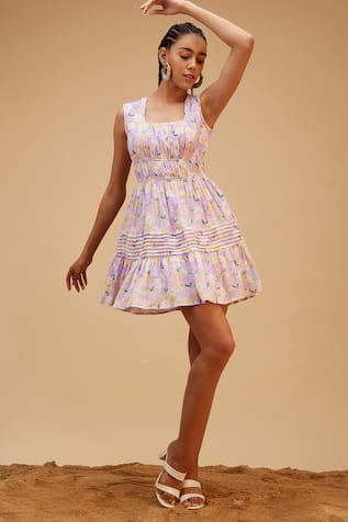 Bohobi Striking Floral Print Dress 