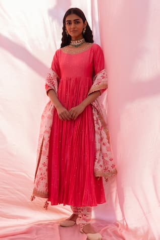 PUNIT BALANA Rani Haar Marodi Work Anarkali Set 