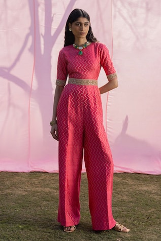 PUNIT BALANA Kasundi Banarasi Woven Jumpsuit 