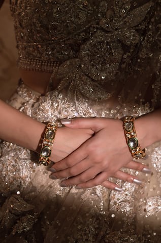 Anana Parvati Kundan Embellished 2 Pcs Bangles 