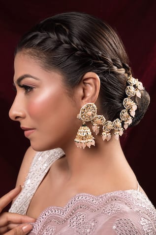 Anana Ekta Polki Studded Jhumkas 