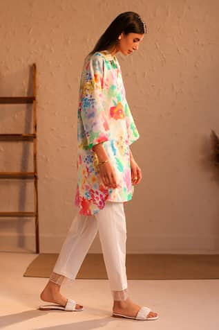 ROZA Naples Floral Print Kaftan 