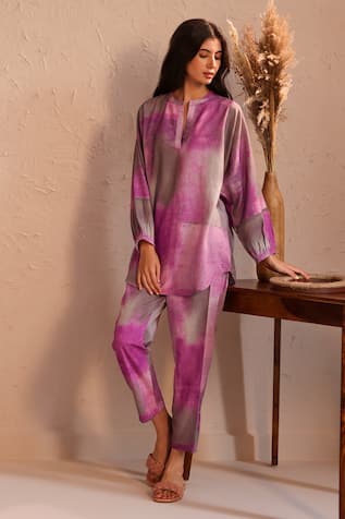 ROZA Sicily Hand Painted Tunic With Pant 