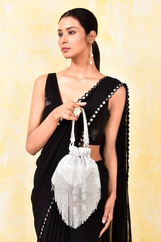 House of Webhin Embellished Potli Bag With Handle 