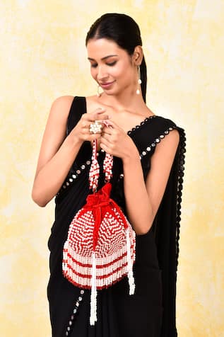 House of Webhin Pearl Embellished Potli 