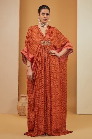 Neha Khullar Geometric Print Kaftan