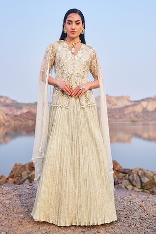 Nidhika Shekhar Jalsaa-E-Umang Embroidered Anarkali With Dupatta 