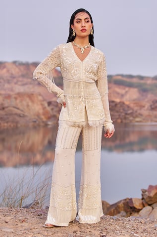 Nidhika Shekhar Jalsaa E Khaas Embroidered Top & Pant Set 