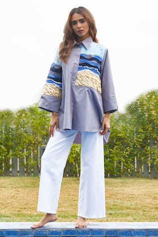 Studio Moda India The Rory Beach Embroidered Shirt 