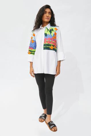 Studio Moda India The Orion Garden Embroidered Shirt 