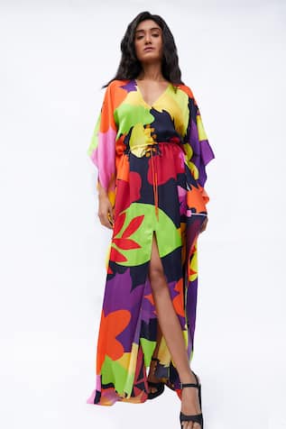 Studio Moda India The Hazel Printed Kaftan Dress 