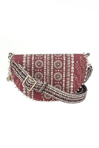 The Garnish Company Freya Bandhani Pattern Sling Bag 