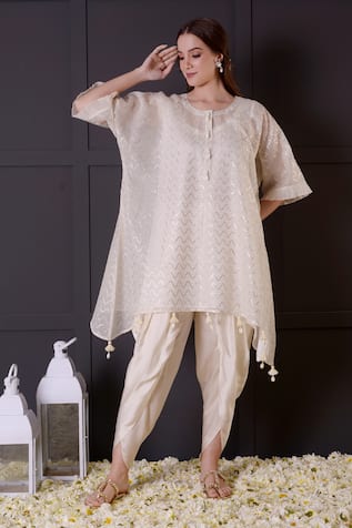 Surabhi Arya Gota Embroidered Kurta & Dhoti Pant Set 