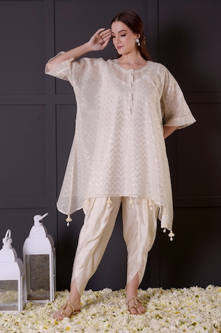 Surabhi Arya Gota Embroidered Kurta & Dhoti Pant Set