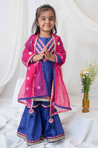 Mi Dulce An'ya Gota Embroidered Sharara Kurta Set 