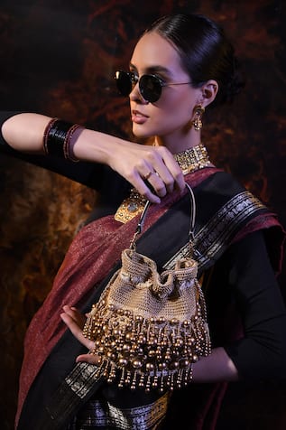 Versuhz The Grapes Beaded Potli Bag 