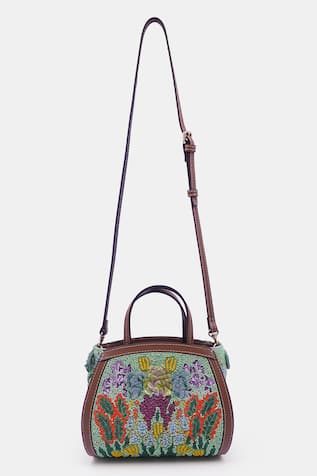 VERSUHZ Gardenia Beaded Embellished Mini Tote Bag 