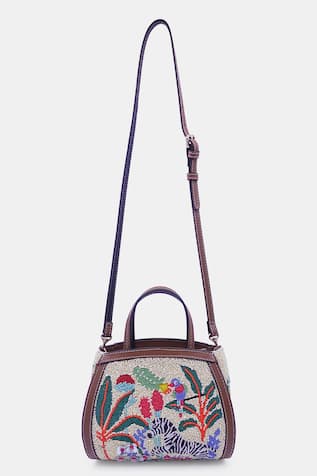 Beaded Micro Forest Mini Tote Bag 