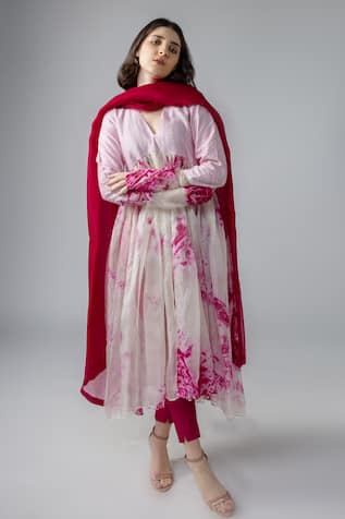 Tie-Dye Anarkali Trouser Set 