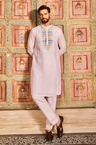 DiyaRajvvir Astral Cutdana & Thread Embroidered Kurta With Pant 