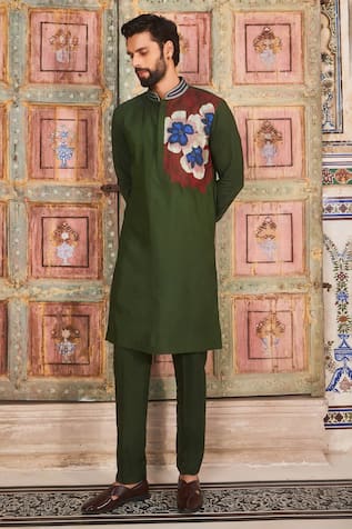 DiyaRajvvir Blossom Dream Thread Embroidered Kurta With Pant 