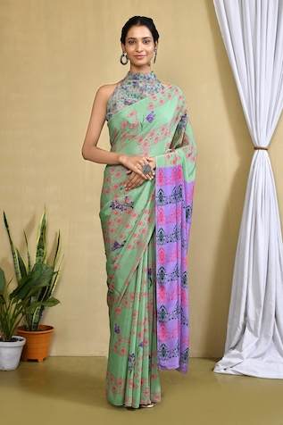 Samyukta Singhania Iznik Drape Printed Saree With Blouse