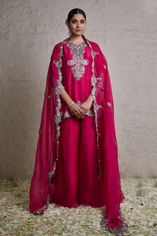 Prisho Paisley Embroidered Kurta Sharara Set 