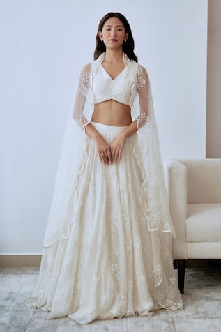 Lavanya Ahuja Hand Embroidered Blouse Lehenga Set 