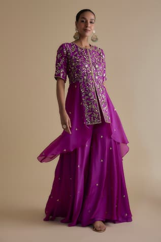 Keith Gomes Sequin Work Kurta & Palazzo Set 