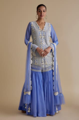 Keith Gomes Pearl Embroidered Kurta Set 