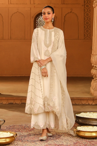 Sheetal Batra Yusra Embroidered Kurta Palazzo Set