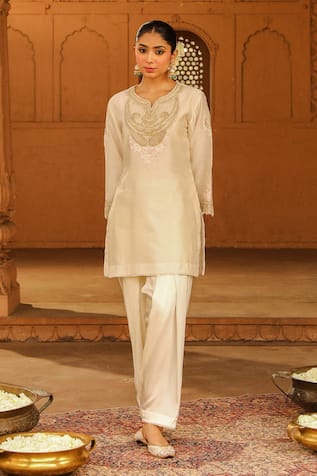 Sheetal Batra Ashira Silk Chanderi Kurta With Salwar 