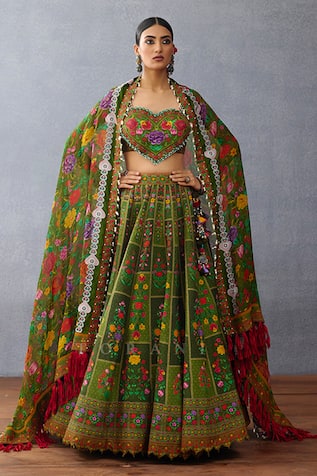 Torani Dil Naaz Sakaria Floral Print Lehenga Set 