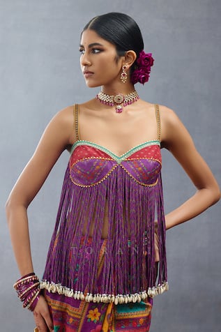 Torani Dil Rang Aziza Fringy Blouse 