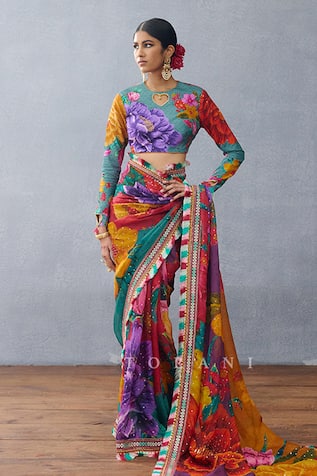 Torani Dil Rang Nigar Phool Print Blouse 